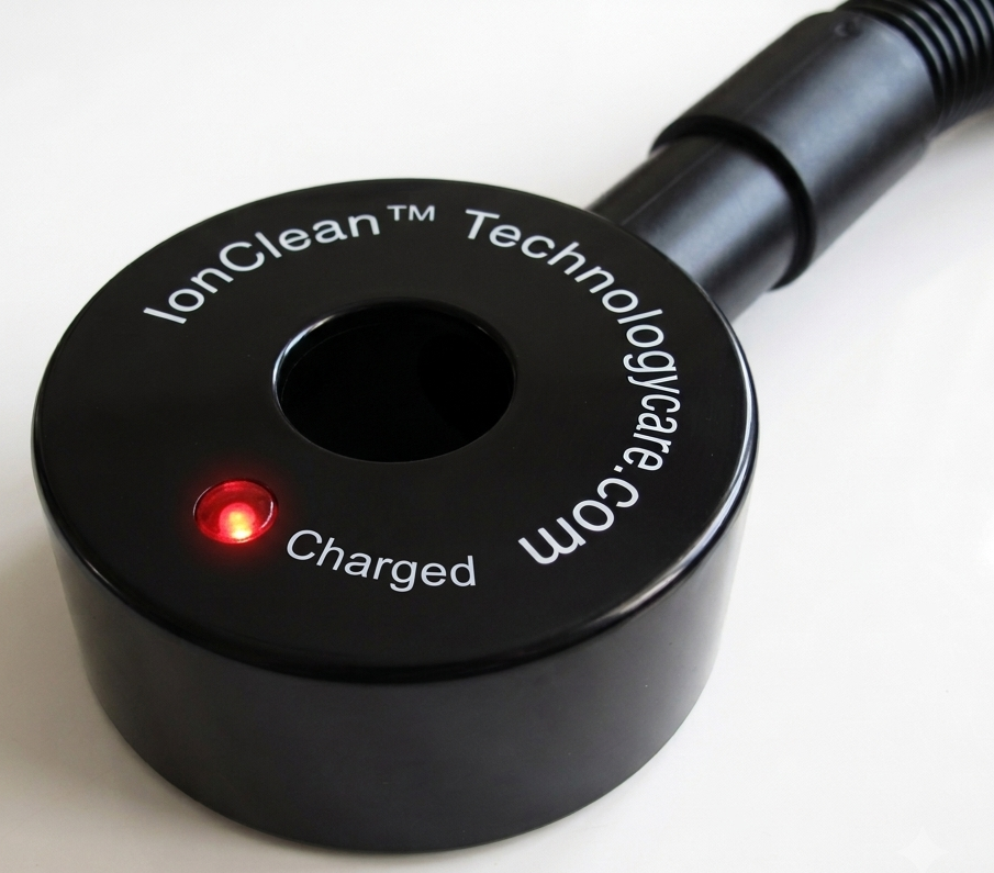 IonClean charged brush attachment used to remove submicron contamination
