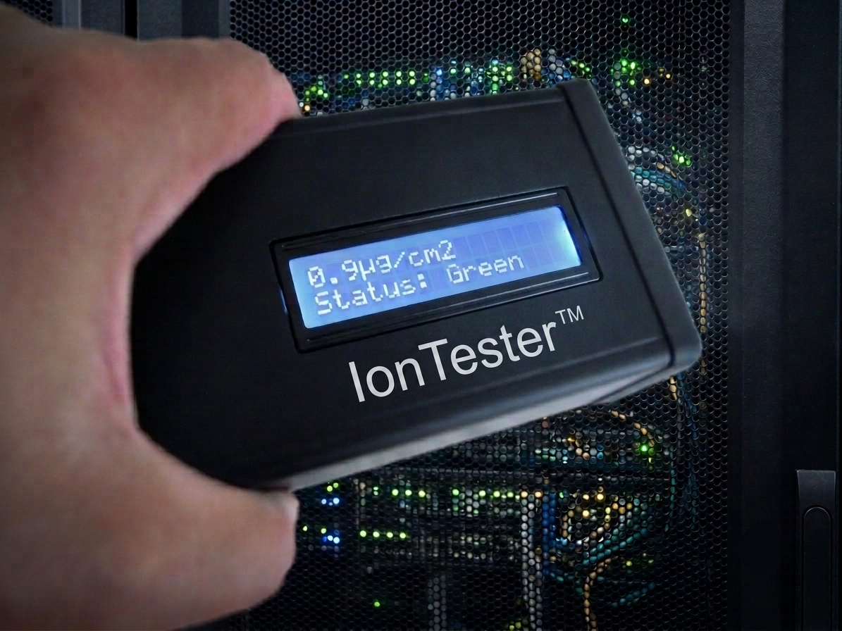 Ion tester used to verify ionization performance before and after cleaning